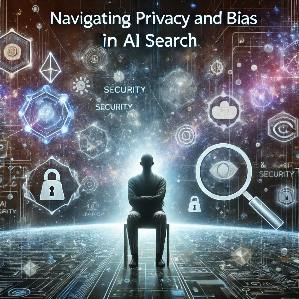 Challenges in AI-powered search engines: Privacy and bias.