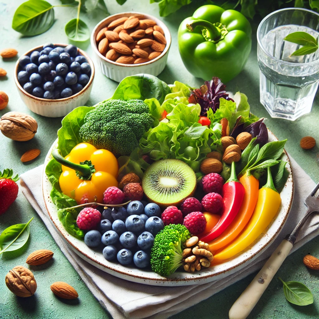 Healthy foods for stress relief and mental well-being.