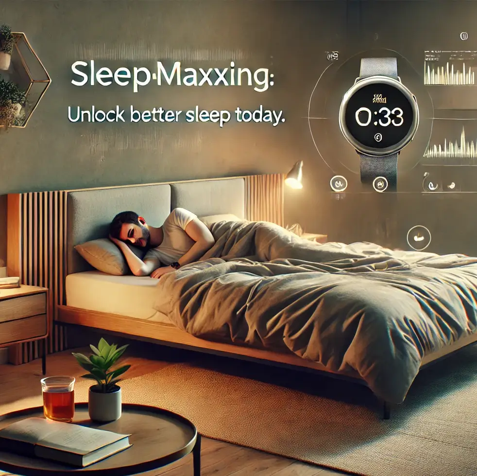 Sleepmaxxing: A modern bedroom setup for optimal sleep and relaxation.